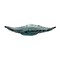 Oyster Shaped Decorative Plates Blue Iridescent Glass Coastal Serveware